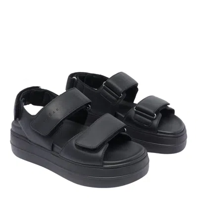 Hogan Chunky Platform Sandals With Adjustable Straps In Black