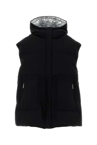 Herno Black Polyester Blend Sleeveless Down Jacket In Black