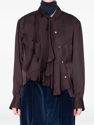 Kolor Asymmetrische Bluse In Brown