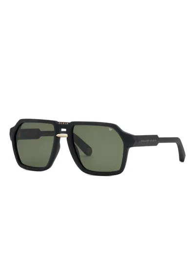 Philipp Plein Eyewear Sonnenbrille Mit Geometrischem Gestell In Black