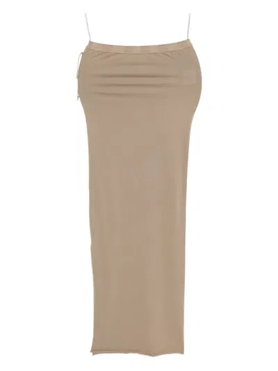 Rick Owens Drkshdw Edfu Skirt In Neutral