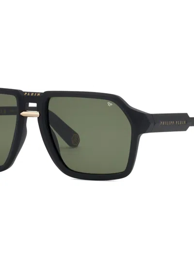 Philipp Plein Eyewear Sonnenbrille Mit Geometrischem Gestell In Black