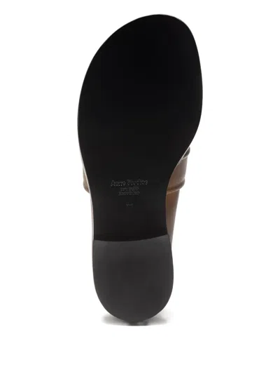 Acne Studios Vintage Leather Loafers In Brown