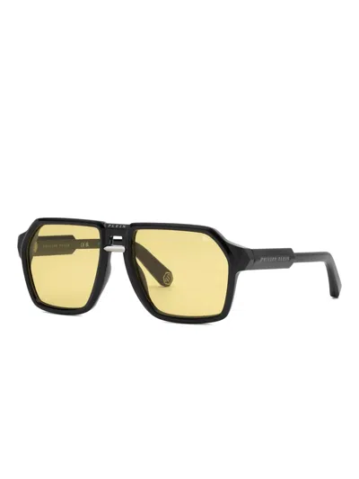Philipp Plein Eyewear Sonnenbrille Mit Geometrischem Gestell In Black