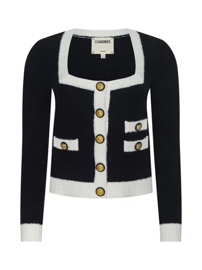 L'agence Monette Cropped Cardigan In Multi