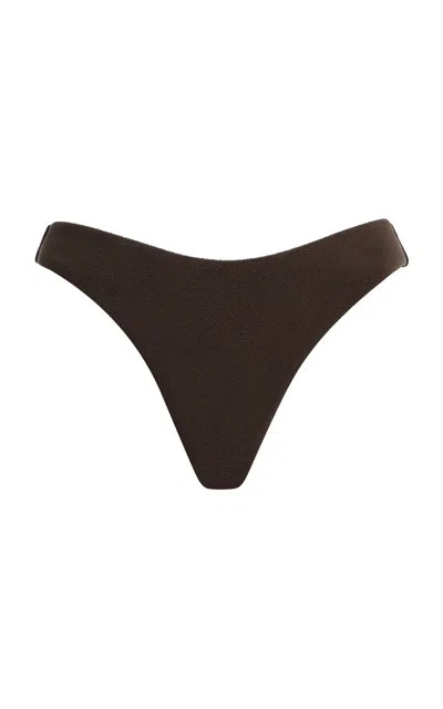 Zulu & Zephyr Terry Curve Bikini Brief In Brown