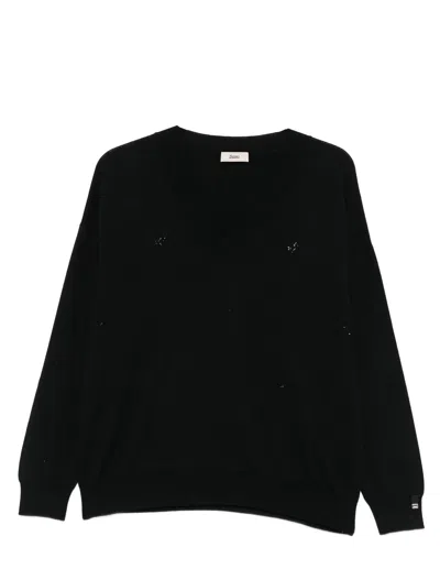 Herno Sweaters Black In Black
