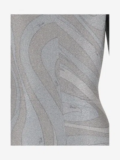 Pucci Long-sleeved Sweater In Gray