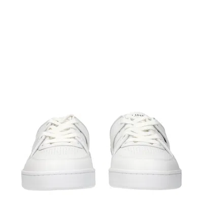 Celine Sneakers Donna Pelle Bianco/bianco Ottico In White