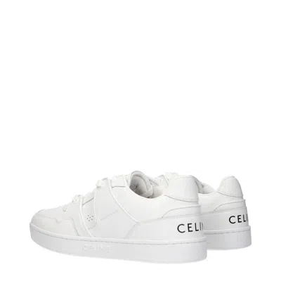 Celine Sneakers Donna Pelle Bianco/bianco Ottico In White