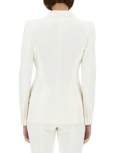 Alexander Mcqueen Mcqueen Women Single-breasted Blazer In Neutral
