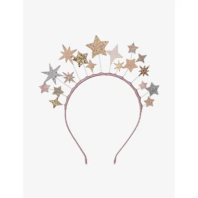 Mimi & Lula Kids' Magic Star Headband Metallic Multi In Gold