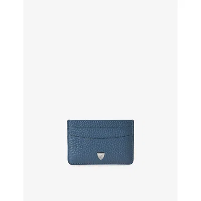 Aspinal Of London Womens Slim Leather Card Holder Topaz In Blue