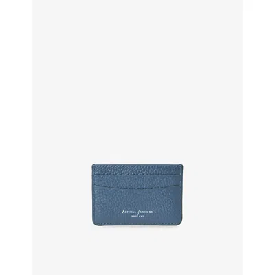 Aspinal Of London Womens Slim Leather Card Holder Topaz In Blue