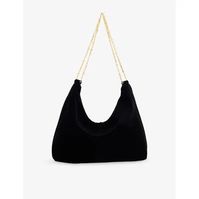 Neous Womens Pavo West Velvet Shoulder Bag Black