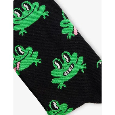 Happy Socks Mens Hs Frogs Socks Black In Black