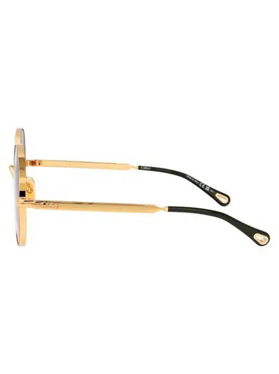 Chloé Chloe Round Sunglasses Ch0321 S 004 In Gold