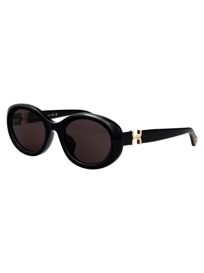 Chloé Chloe Round Sunglasses Ch0323 Sk 001 In Black
