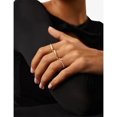 Missoma Womens Fine Open Claw 14ct Yellow Gold And 0.31ct Lab Grown Diamond &nbsp;ring In Gold