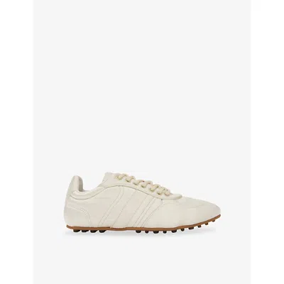 Alohas Womens Tb.69 Rife Satin Trainers White Satin Eur 40 / 7 Uk In Animal Print