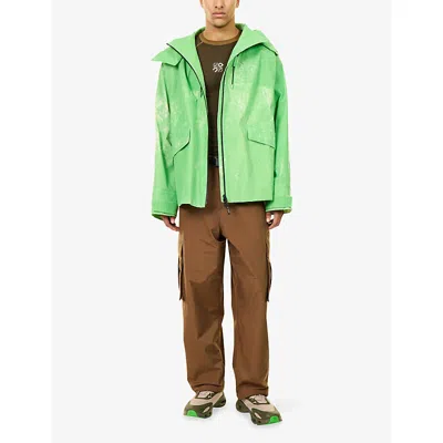 Loewe X On Hooded Technical Jacket In Green