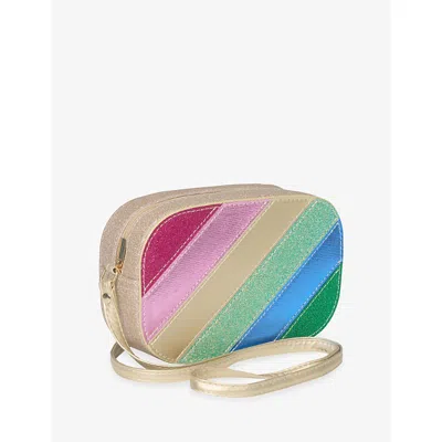 Mimi & Lula Kids' Rainbow Stripe Woven Cross-body Bag Bright Multi In Multi