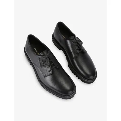 Kurt Geiger Leather Mercer Cleat Derby Shoes In Black