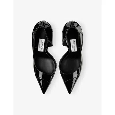 Jimmy Choo Burberry Black Leather Box Sneakers In Black