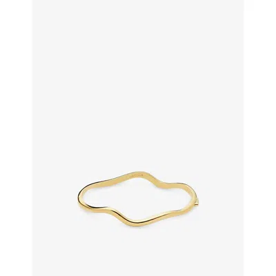 Missoma Womens Molten Classic Hinged 18ct Yellow Gold-plated Brass Bangle In Gold