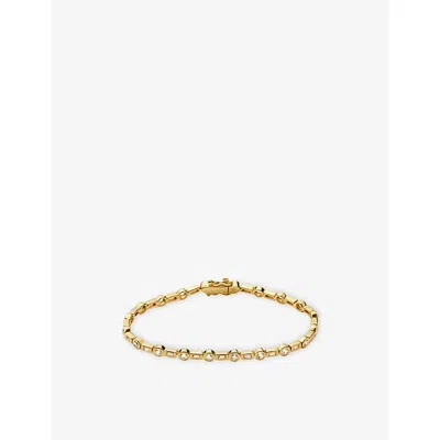 Missoma Womens Lucy Williams 18ct Yellow-gold Vermeil And Cubic Zirconia Tennis Bracelet In Gold