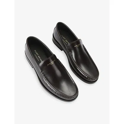 Kurt Geiger Denman Logo-print Loafers In Black