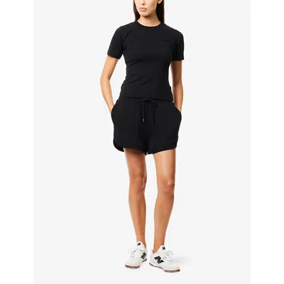 Varley Womens Black Alder Drawstring-waist Stretch-woven Jersey Shorts