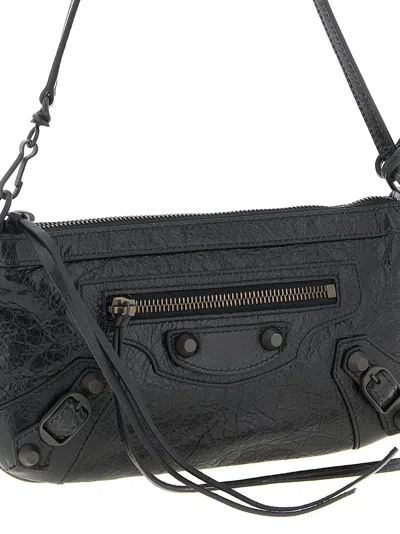 Balenciaga City Style Shoulder Bag With Adjustable Strap In Black