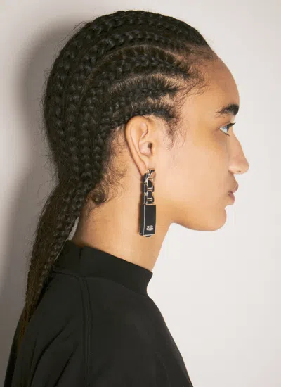 Balenciaga Women 24/7 Long Earrings In Metallic