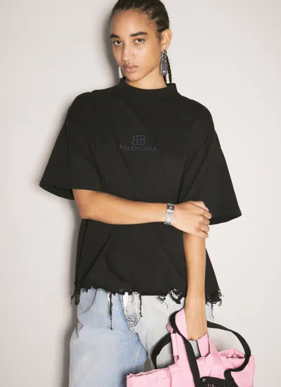 Balenciaga Women 24/7 Long Earrings In Metallic