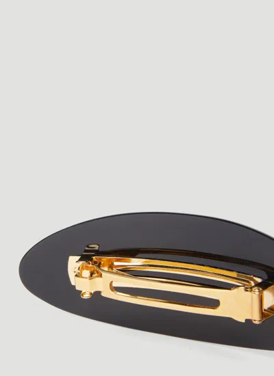 Balenciaga Women Logo Applique Hair Clip In Black