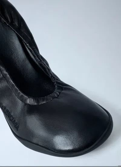 Balenciaga Shibuya 80 Pumps In Shiny Soft Leather Shoes In Black