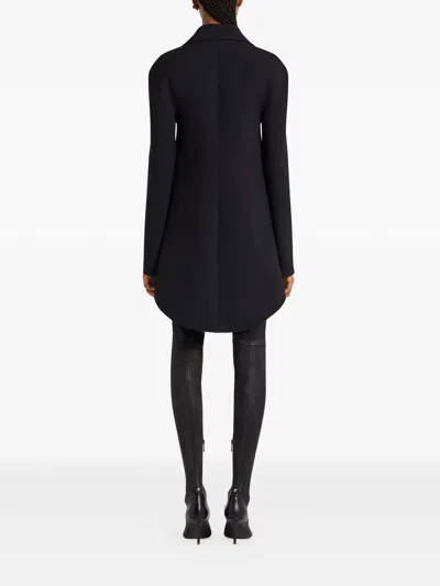 Courrèges Circle Heritage Crepe Coat Clothing In Black