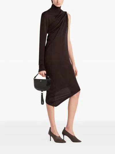 Courrèges Courreges Women Holy Eclipse Leather Shoulder Bag In Black