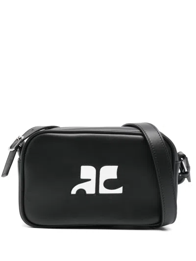 Courrèges Reedition Camera Bag In Black