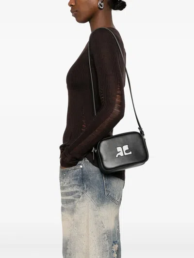 Courrèges Reedition Camera Bag In Black