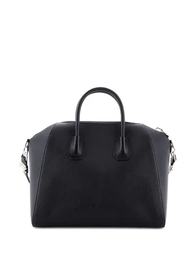 Pre-owned Givenchy Antigona Bag Leather Medium Satchel In Black
