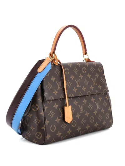 Pre-owned Louis Vuitton Cluny Top Handle Bag Monogram Canvas Mm Shoulder Bag In Brown