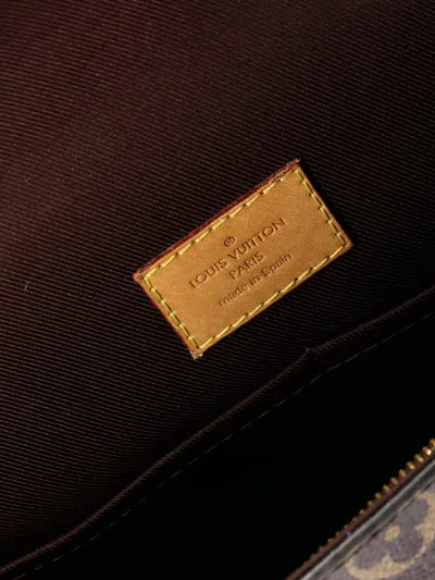 Pre-owned Louis Vuitton Cluny Top Handle Bag Monogram Canvas Mm Shoulder Bag In Brown