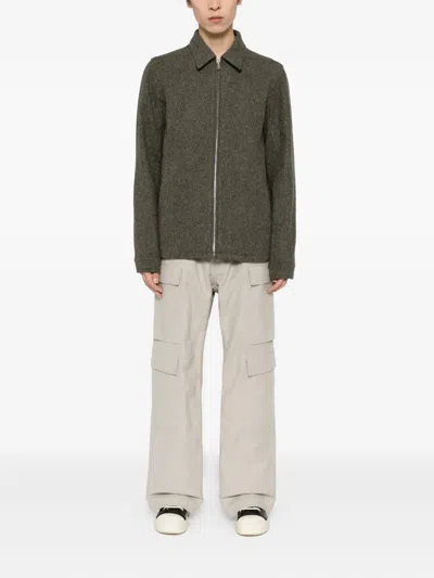 Rick Owens Wool Jacket In Green