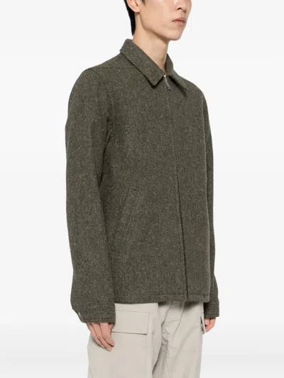 Rick Owens Wool Jacket In Green