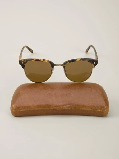 Shop Garrett Leight 'washington' Sunglasses - Brown