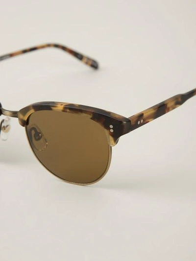 Shop Garrett Leight 'washington' Sunglasses - Brown