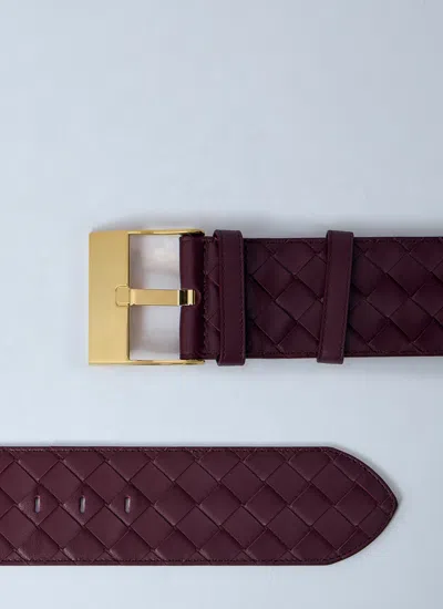 Bottega Veneta Women Braided Belt In Brown