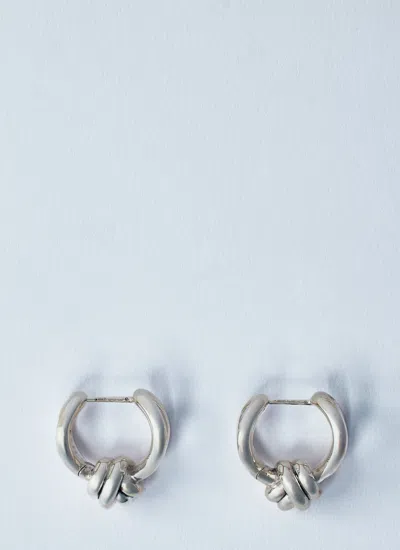 Bottega Veneta Women Knot Earrings In Metallic